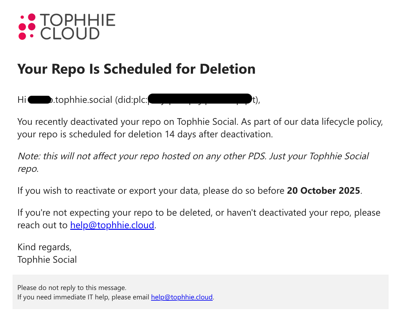 Announcing our Repo Deletion Process